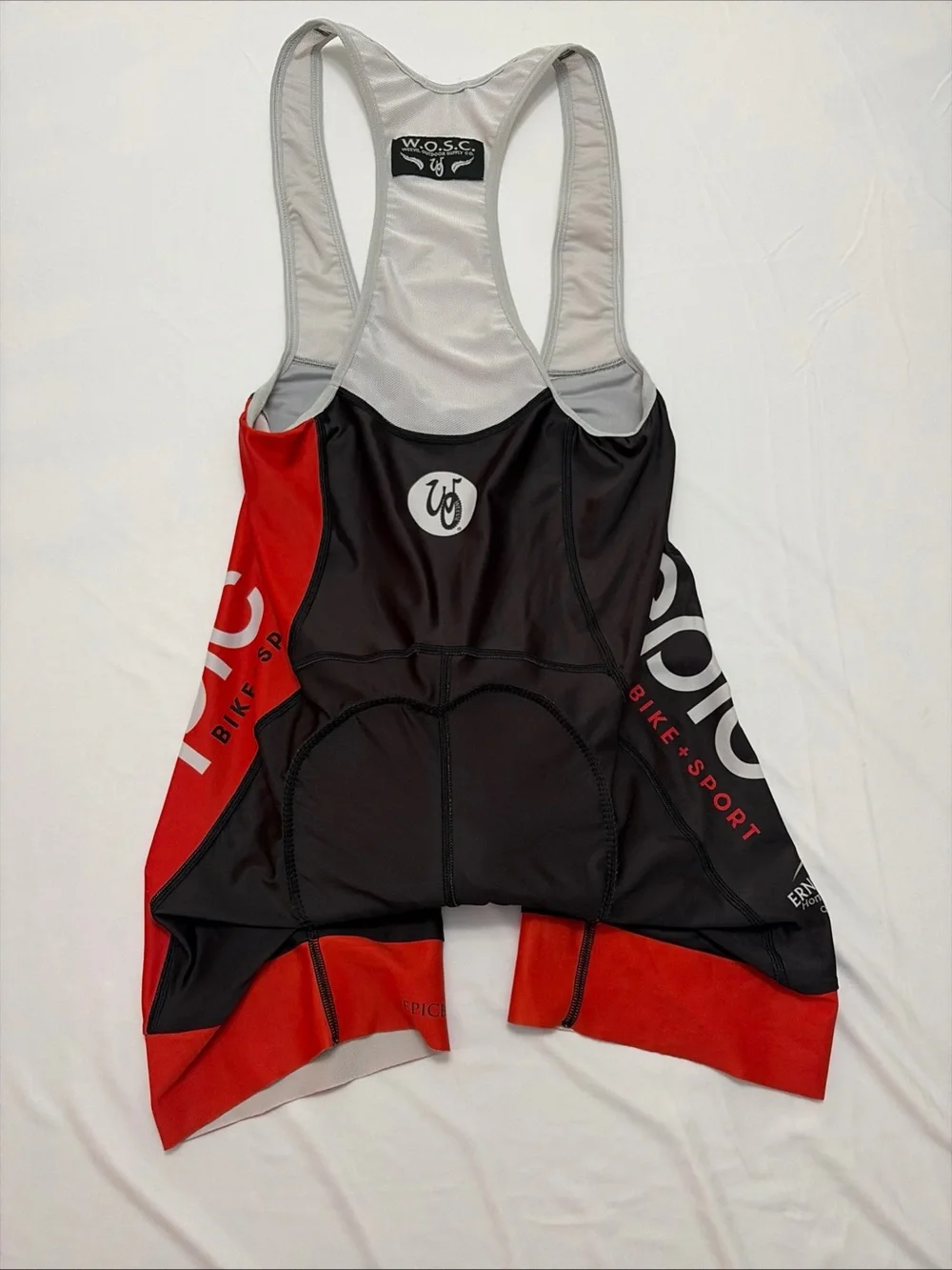 Men's Black & Red Cycling Bib Shorts